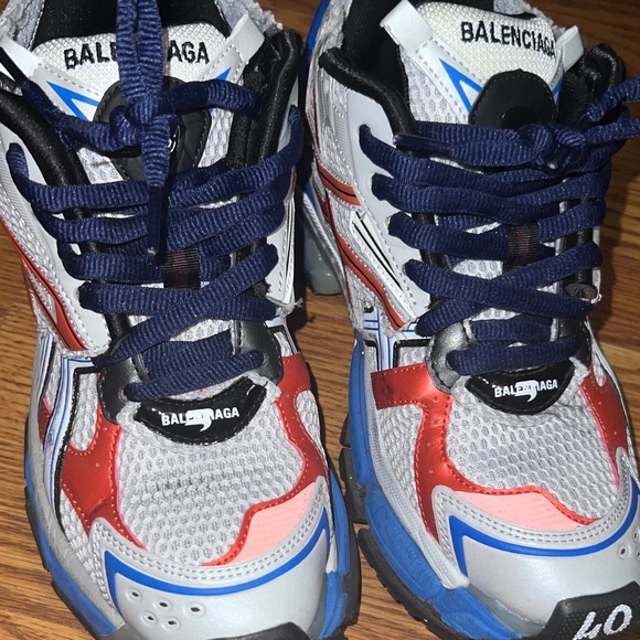 Balenciaga Track Sneakers Size 40 – Red/Blue/White – No Box, Great Condition - Picture 1 of 3